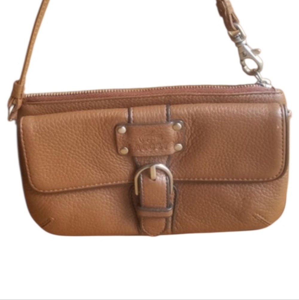 Y2K Lacoste Leather Wristlet Clutch Wallet Bag